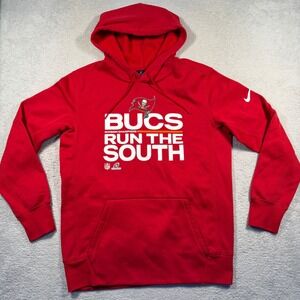 Nike Dri-Fit Tampa Bay Buccaneers NFL Hoodie Sweatshirt Mens Run The‎ South Red